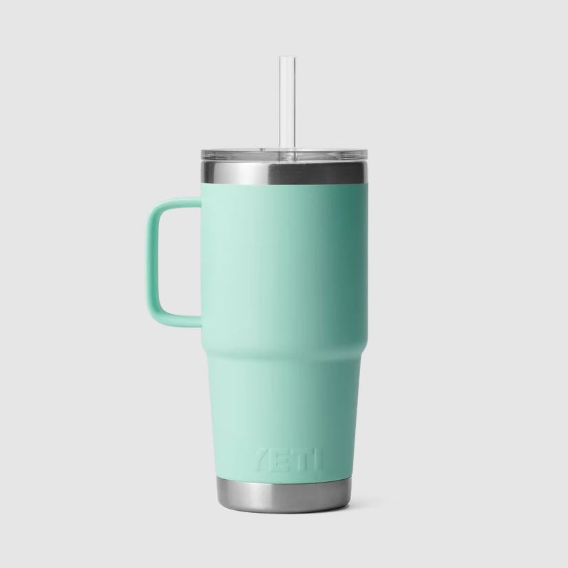 YETI RAMBLER® MOK VAN 25 OZ (710 ML) MET RIETJESDEKSEL Sea Foam