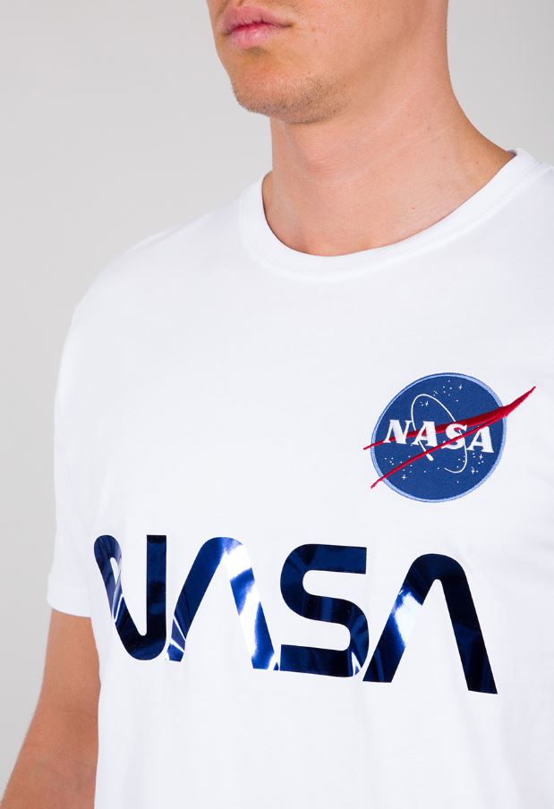 NASA Wit T-Shirt , Reflective Blue